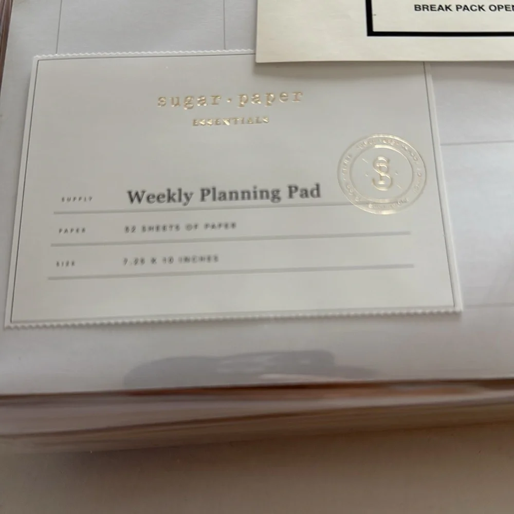 (4 pads)Sugar Paper Undated Weekly Planning Pad